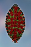 Траурный венок из искусственных цветов, 120 см