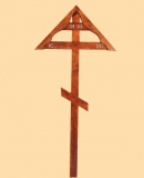 Крест на могилу "Домик", дуб