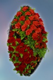 Траурный венок из искусственных цветов, 105 см