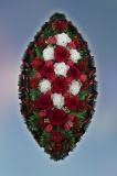 Траурный венок из искусственных цветов, 140 см